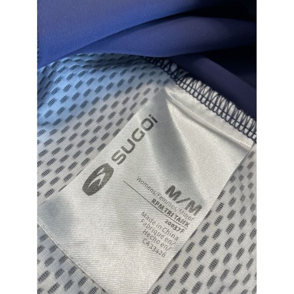 Sugoi Womens Cycling Jersey Size M Stretch Zip White Blue Sleeveless - Picture 5 of 7